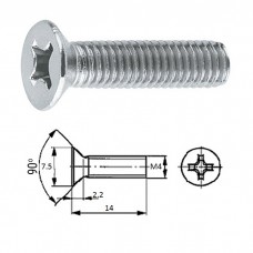 пот.гол M4X 14 нерж.A2